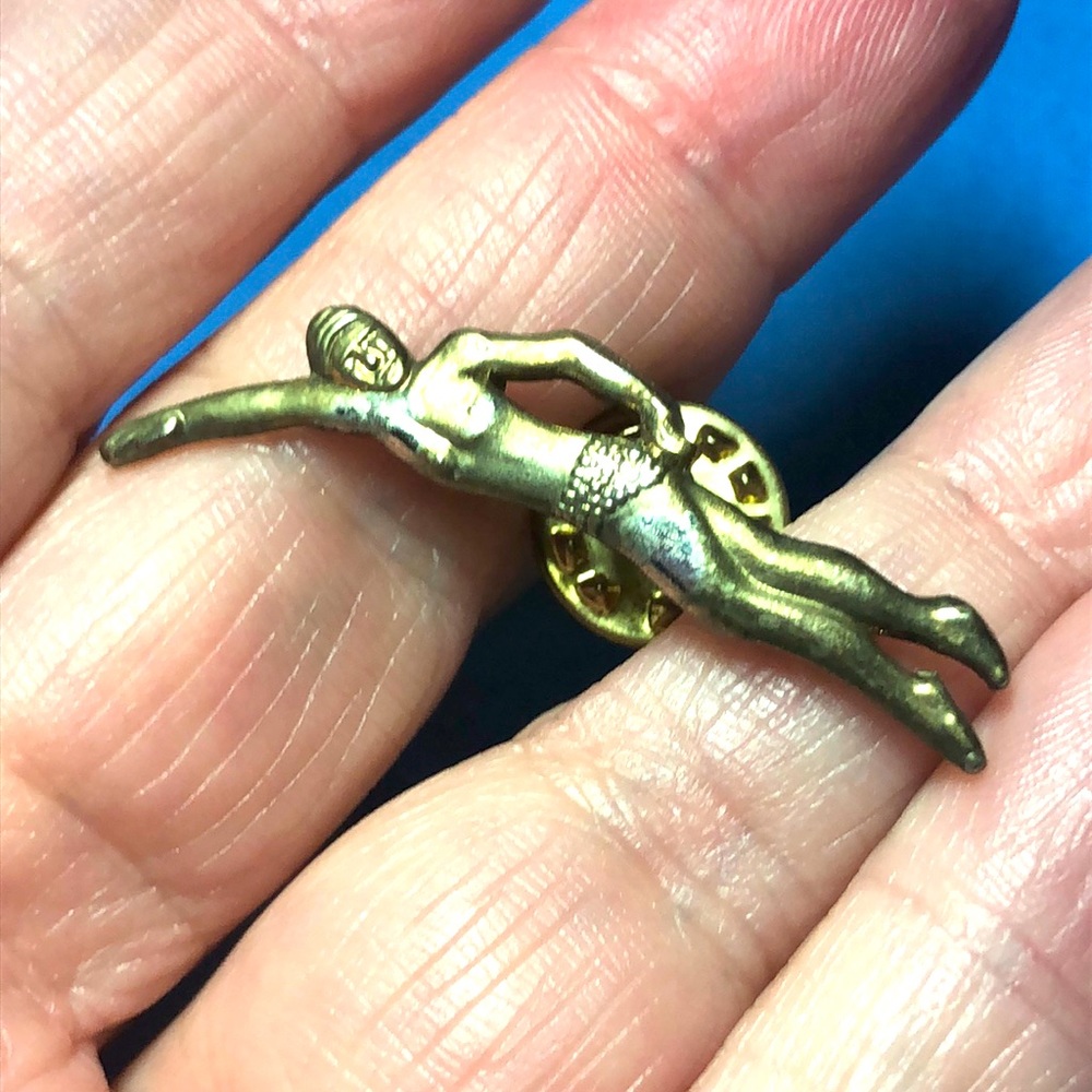 1970’s Male Swimmer Lapel Pin